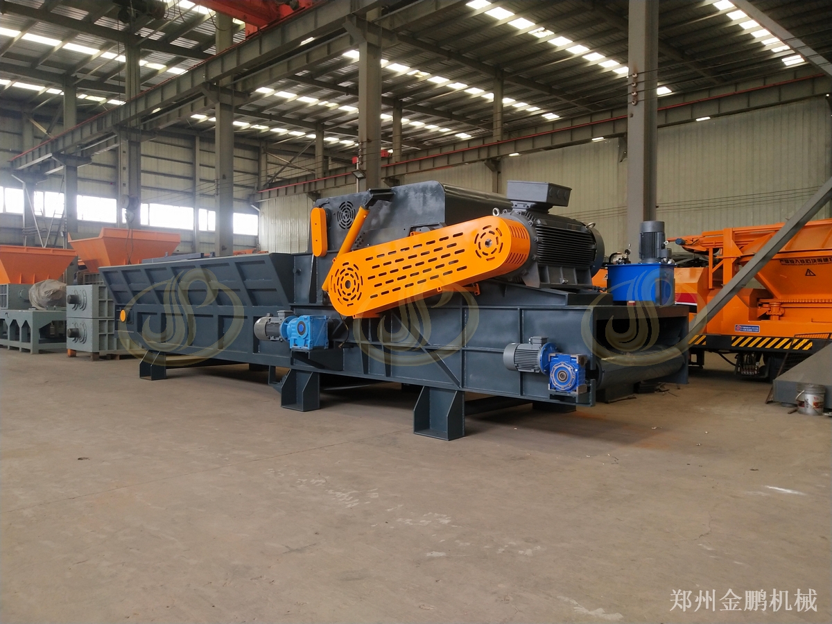 郑州金鹏毛竹粉碎机助力竹材加工废料减容应用现场