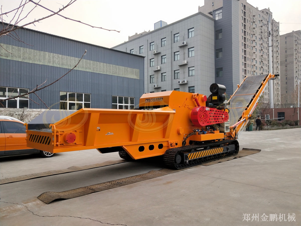 郑州金鹏园林树枝破碎机助力绿化废弃物减容处理应用现场